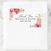 Hübsch Rosa und Rot Danke Stickers (Tasche)