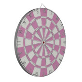 Hübsch Rosa und Weiß Dartscheibe (Vorderseite Links)