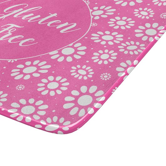 Hübsch rosa und weißes Blumengluten - frei Celiac Schneidebrett (Ecke)