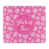 Hübsch rosa und weißes Blumengluten - frei Celiac Schneidebrett (Vorderseite)