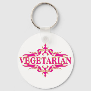 Hübsch rosa Vegetarisches Design Schlüsselanhänger