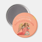 hübsch rosa Vintag Magnet (Vorderseite/Rückseite)