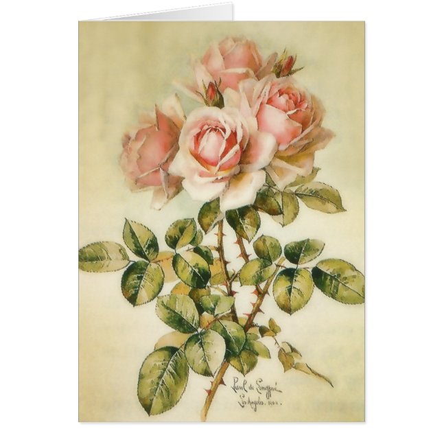 Hübsch rosa Vintage Rose (Vorne)