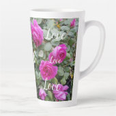 Hübsch Rosa Vintage Rose Blume Geburtstag Liebe Milchtasse (Rechts)