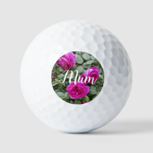 Hübsch Rosa Vintage Rose Blume Geburtstag Mama Gol Golfball