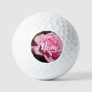 Hübsch Rosa Vintage Rose Blume Geburtstag Mama Gol Golfball
