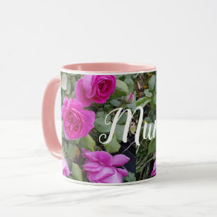 Hübsch Rosa Vintage Rose Blume Geburtstag Mum Tass Tasse
