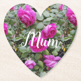 Hübsch Rosa Vintage Rose Blume Geburtstagsmuse Ma Untersetzer