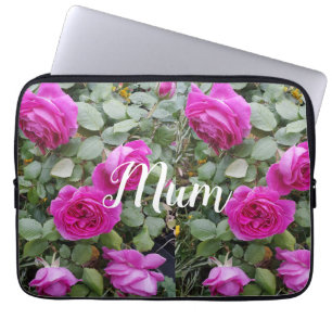 Hübsch Rosa Vintage Rose Blume Geburtstagsmutter Laptopschutzhülle