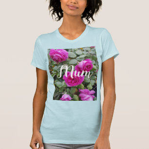 Hübsch Rosa Vintage Rose Blume Geburtstagsmutter T-Shirt