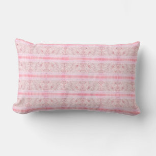 Hübsch rosa Vintages Land Gingham Lumbar Pillow Lendenkissen