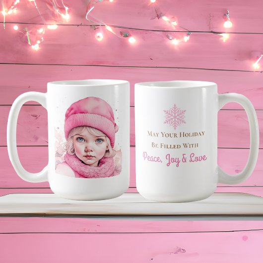 Hübsch rosa Vintages Mädchen und Zitat Kaffeetasse