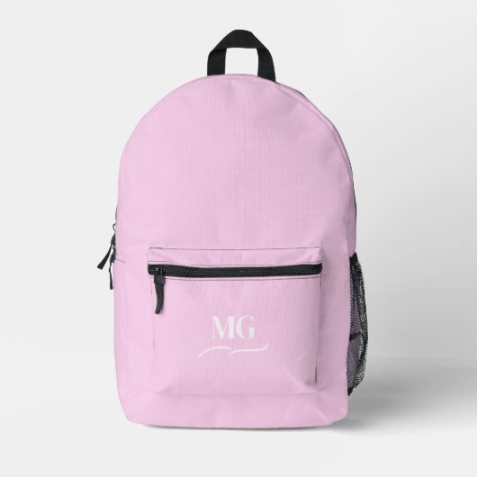Hübsch rosa Weibchen Mit Monogramm, Bedruckter Rucksack (Vorderseite)