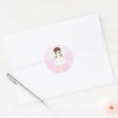 Hübsch-Rosa-Weihnachtsgelenke Runder Aufkleber (Umschlag)