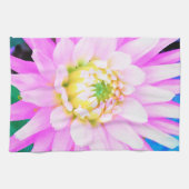 Hübsch rosa, weiß und gelb Kaktus Dahlia Macro Geschirrtuch (Horizontal)