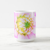 Hübsch rosa, weiß und gelb Kaktus Dahlia Macro Kaffeetasse (Mittel)