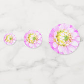 Hübsch rosa, weiß und gelb Kaktus Dahlia Macro Konfetti (Vorderseiten)