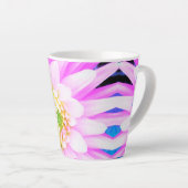 Hübsch rosa, weiß und gelb Kaktus Dahlia Macro Milchtasse (Rechte Ecke)