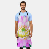 Hübsch rosa, weiß und gelb Kaktus Dahlia Macro Schürze (Getragen)