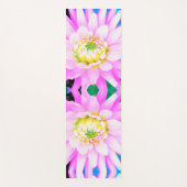 Hübsch rosa, weiß und gelb Kaktus Dahlia Macro Yogamatte (Vorderseite)