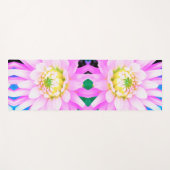 Hübsch rosa, weiß und gelb Kaktus Dahlia Macro Yogamatte (Vorderseite (Horizontal))