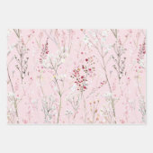 Hübsch rosa weiße Blume Geschenkpapier Set (Vorderseite 2)