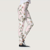 Hübsch rosa weiße Blume Leggings (Rechts)
