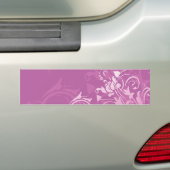 hübsch rosa, wirbelfarbene Blumenmuster Autoaufkleber (Auf Auto)