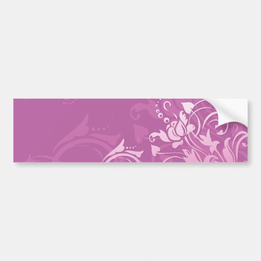 hübsch rosa, wirbelfarbene Blumenmuster Autoaufkleber (Vorne)