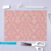 Hübsch rosa Zierdamast Seidenpapier (Handwerk)