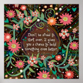 Hübsch rosafarbene Blüten Inspirierend ab dem Kost Poster (Vorne)