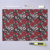 Hübsch, rot, schwarz und weiß Rosen, Herz Seidenpapier (Handwerk)