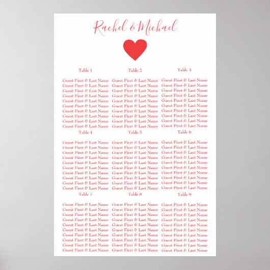 Hübsch rot und weiß poster (Vorne)