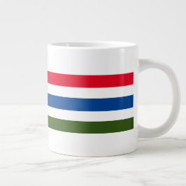 Hübsch roter blauer Streifen auf weißem Hintergrun Jumbo-Tasse