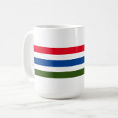 Hübsch roter blauer Streifen auf weißem Hintergrun Kaffeetasse (Vorderseite Links)