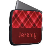 Hübsch Ruby Red Kariert Monogram Laptop Sleeve (Vorne Rechts)