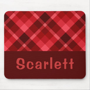Hübsch Ruby Red Kariert Monogram Mousepad