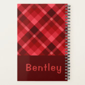 Hübsch Ruby Red Kariert Monogram Small Planner Planer (Rückseite)