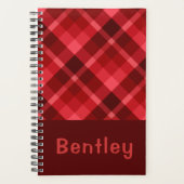Hübsch Ruby Red Kariert Monogram Small Planner Planer (Vorderseite)
