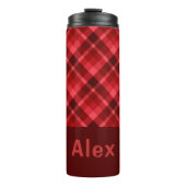 Hübsch Ruby Red Kariert Monogram Thermal Tumbler Thermosbecher (Vorderseite)