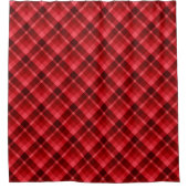 Hübsch Ruby Red Kariert Pattern Duschvorhang (Vorderseite)