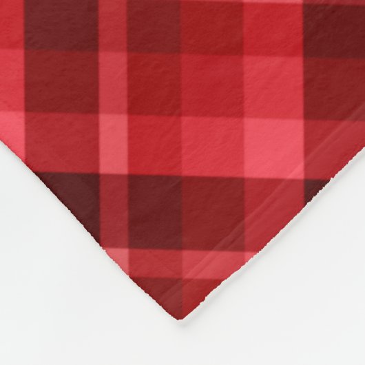 Hübsch Ruby Red Kariert Pattern Small Fleece Blank (Ecke)
