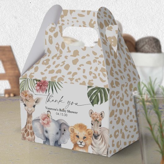 Hübsch Safari Baby Animals Baby Girl Dusche Geschenkschachtel
