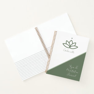 Hübsch Sage Green Lotus Yoga Mediation Journal Notizblock