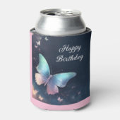 Hübsch schimmernder Schmetterling Cooler Dosenkühler (Kanne Vorderseite)