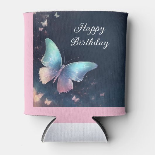 Hübsch schimmernder Schmetterling Cooler Dosenkühler (Vorderseite)