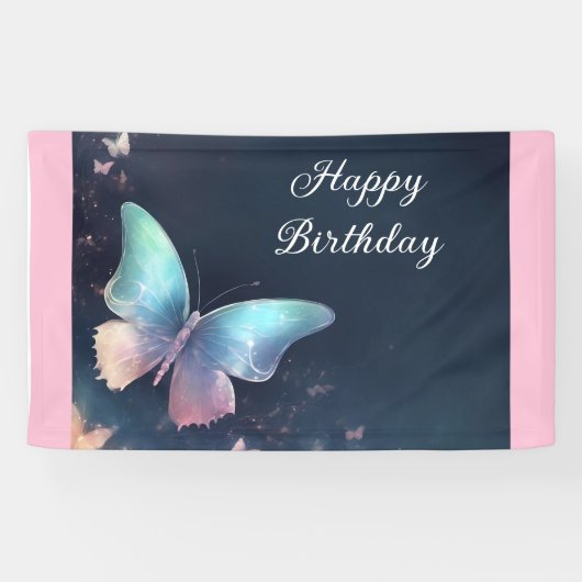 Hübsch schimmerndes Schmetterlingsbanner Banner (Horizontal)
