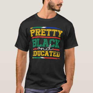 Hübsch Schwarz und erzogen Frauen schwarze Geschic T-Shirt