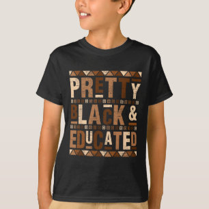 Hübsch Schwarz Und Gebildet Ich Bin Der Starke Afr T-Shirt