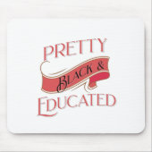 Hübsch Schwarz und gebildet Mousepad (Vorne)